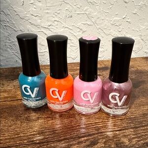 CV Nail Polish Set - Blue, Orange, Pink, Pink Sand